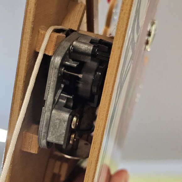 VTG Animated Santa Sleigh Reindeer‎ Wooden Musical Christmas Winter Wall Decor - Picture 13 of 14